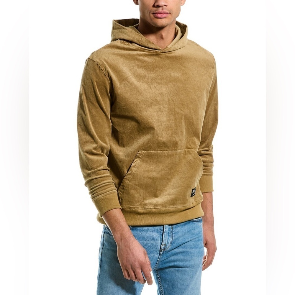 WESC MIKE CORDUROY HOODIE in Tan size L